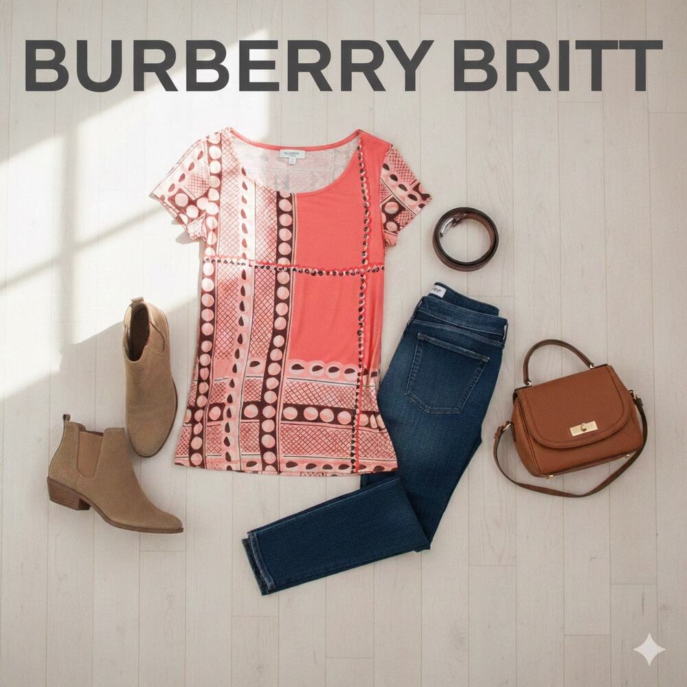 Burberry Brit Scoop Neck Top Sz. S